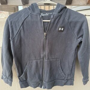 Under Armour Kids Black Full-Zip Hooded Sweatshirt
